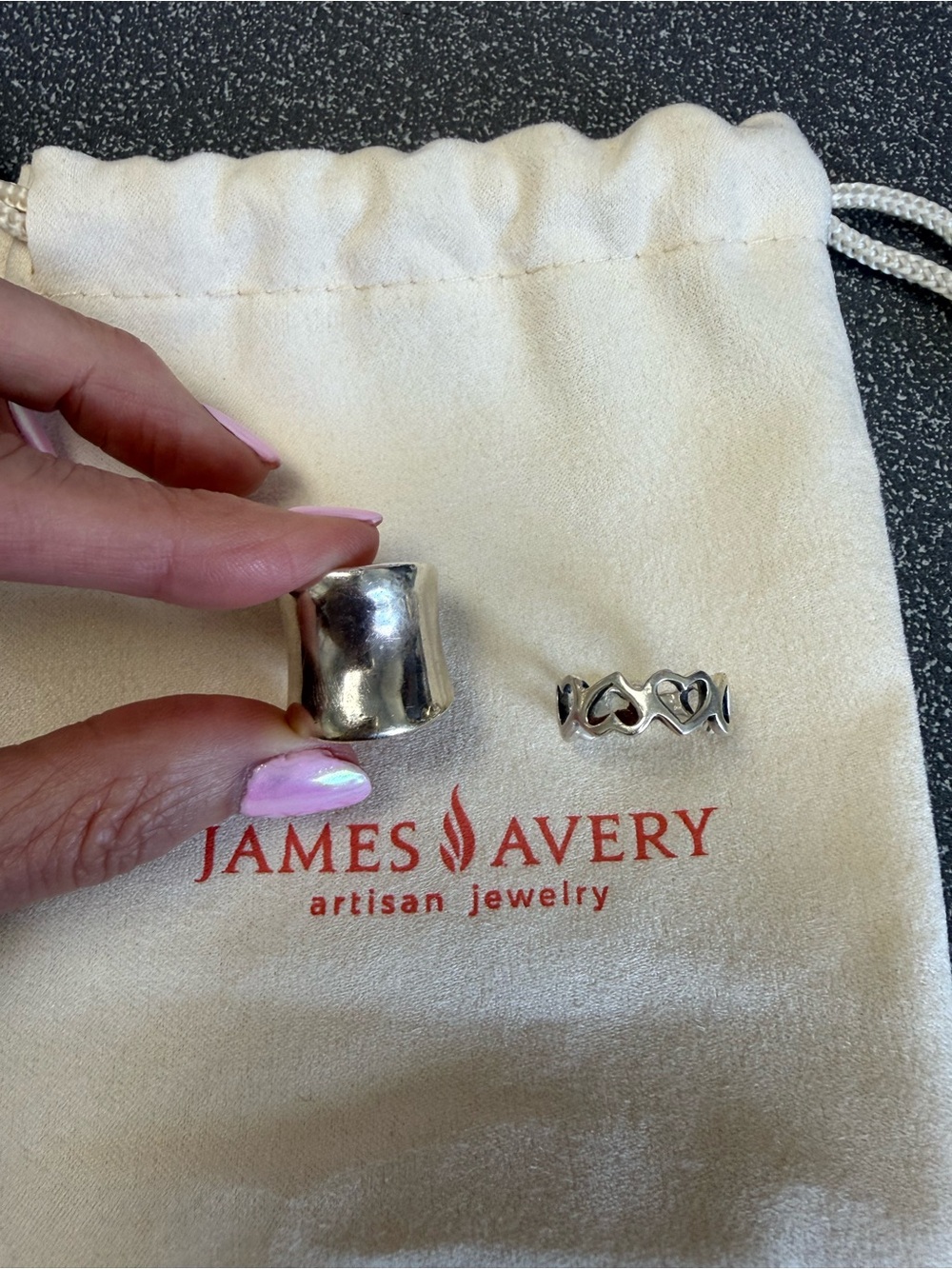 2 James Avery silver rings